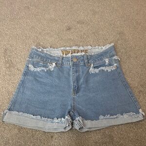 VIP Distressed Blue Jean Shorts